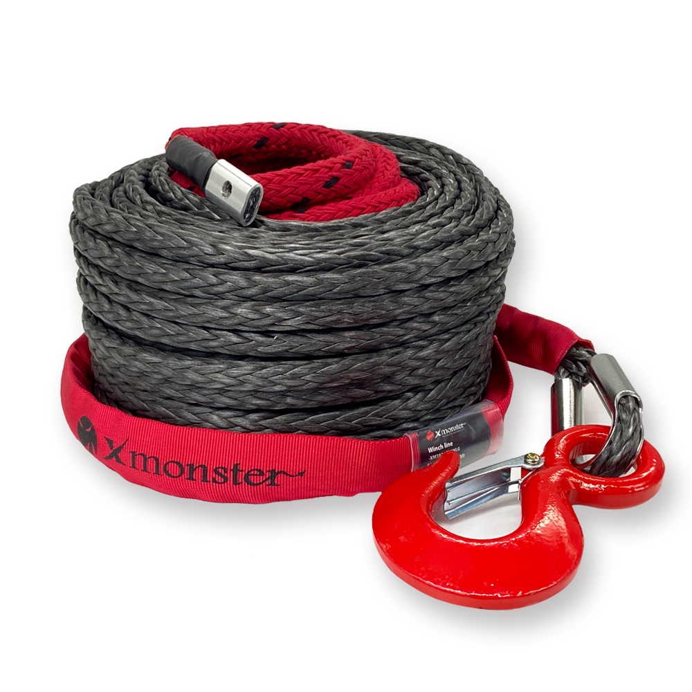 Winch Rope -Synthetic Winch Rope with Hook-WINCH LINE & TOW ROPE